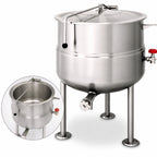 Thumbnail image #3 for Cleveland Range KDL125 125-Gallon Direct Steam Kettle, Tri-Leg Base, 2/3 Steam Jacket, 316 Stainless Steel Liner