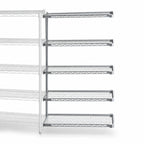 Thumbnail image #3 for Eagle Group EAGLEbrite A5-74-1842Z 5-Tier Add-On Wire Shelving Unit, 42"W x 18"D x 74"H, Zinc Finish