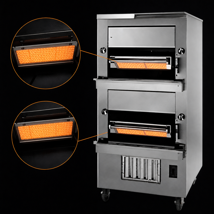 Product image #3 for Titan JBB-236 Double Deck Full-Size Gas Infrared Banquet Broiler