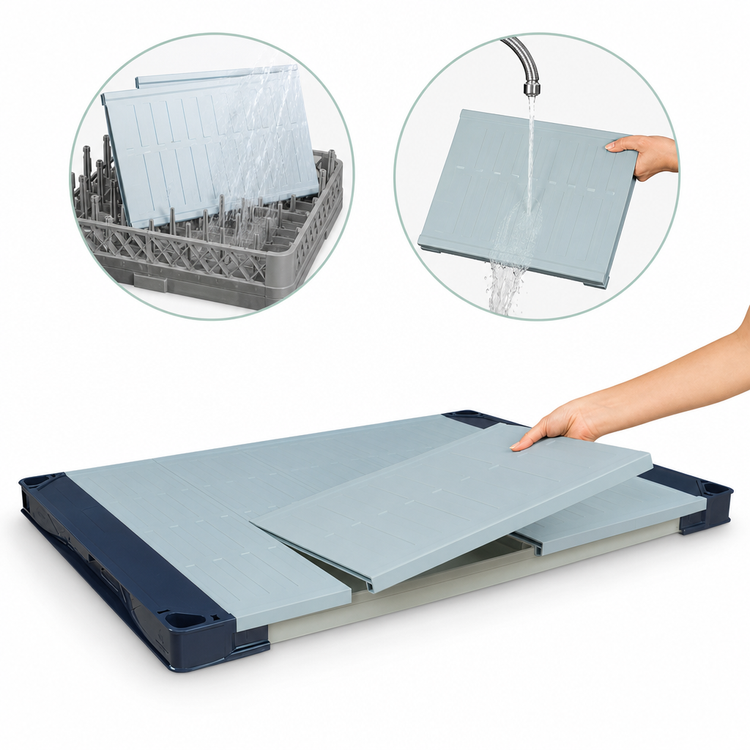 Product image #3 for MetroMax 4 42" x 18" Solid Blue Polymer Shelf with Removable Polypropylene Mats