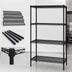 Thumbnail image #3 for Quantum Wire Shelving Starter Kit, 24 x 14 x 74 Inches, 4 Shelves and 4 Posts, Black Epoxy Antimicrobial Finish