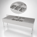 Thumbnail image #4 for Top Shelf TSF Series 3-Compartment Underbar Stainless Steel Sink Unit with Left and Right Drainboards, 96