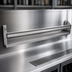 Thumbnail image #3 for Glastender 42-Inch Single Stainless Steel Speed Rail with Open Step-and-Rail Design