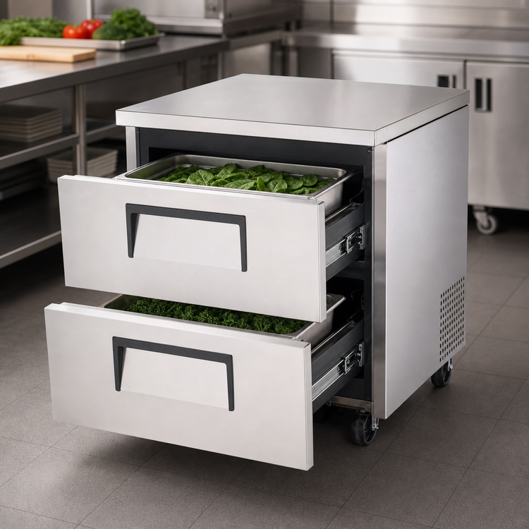 Product image #3 for True 27-Inch Undercounter Two-Drawer Freezer, -10°F, Self-Contained R290