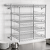 Thumbnail image #3 for Eagle Group QuadTruss 5-Tier Piggyback Wall-Mounted Wire Shelf Kit, 24 x 18 Inches, Chrome