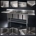 Thumbnail image #3 for Eagle Group Spec-Master FN2496-4-24-14/3 Four-Compartment Stainless Steel Sink with Dual 24-Inch Drainboards