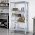 Thumbnail image #3 for New Age T-Bar Series 4-Tier Aluminum Cantilevered Shelving Unit, 36 x 20 x 72 Inches