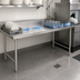 Thumbnail image #3 for Straight Clean Dish Table with 16/304 Stainless Steel Top, 96 x 30 Inches, Left-to-Right Operation