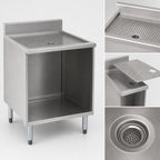 Thumbnail image #3 for Eagle Group 2200 Series WBGR18-22 Underbar Glass Rack Storage Unit, 18"W, Recessed Worktop, Open Front, Stainless Steel