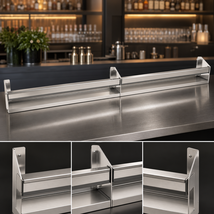 Product image #3 for Glastender 66-Inch Single Stainless Steel Speed Rail