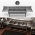 Thumbnail image #3 for John Boos Pro-Bowl 4-Compartment Sink with Left and Right Drainboards