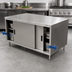 Thumbnail image #3 for BK Resources Dual Access Stainless Steel Chef Table with Sliding Doors, 36 x 30 Inches