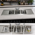 Thumbnail image #3 for Advance Tabco Bar King Supreme Drop-In Triple Bowl Bar Sink with Dual Drainboards and Faucet