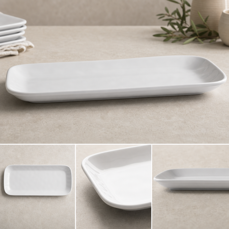 Product image #4 for Crave Collection Cloud Rectangular Melamine Platter, 12 x 7-1/8 Inch