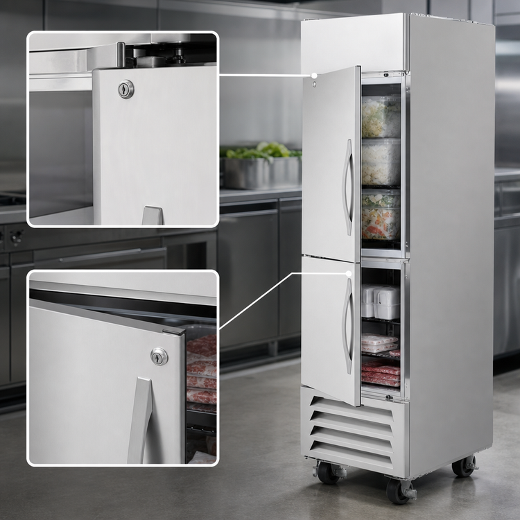 Product image #3 for Beverage-Air Horizon Series 23.32 Cu. Ft. One-Section Bottom Mount Reach-In Freezer with Solid Half Doors