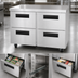 Thumbnail image #3 for Hoshizaki Steelheart 48-Inch Two-Section Undercounter Freezer with Four Drawers, 13.66 Cu. Ft.
