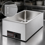 Thumbnail image #3 for Vollrath Cayenne® 72000 Full-Size Countertop Wet Food Warmer, Stainless Steel, Thermostatic Dial, 120V