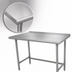Thumbnail image #3 for Advance Tabco 72-Inch x 24-Inch 16-Gauge 430 Stainless Steel Work Table with 1-1/2-Inch Rear Up-Turn and Galvanized Open Base
