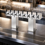 Thumbnail image #3 for Perlick Corporation 4006-30BPC2 30-Faucet Countertop Extra High Glycol-Cooled Polished Chrome Bridge Tee Draft Beer Tower