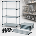 Thumbnail image #3 for Quantum Solid Shelving Starter Kit, 48 Inch Wide x 14 Inch Deep x 54 Inch High, 4-Shelf Stationary Unit