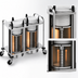 Thumbnail image #3 for Atlas Metal MOPD2H-5 2-Stack Heated Mobile Open Plate Dispenser for 5-Inch Plates
