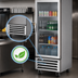 Thumbnail image #3 for Beverage Air Horizon Series One-Section Glass Door Reach-In Refrigerator, 23.32 Cu. Ft., Bottom Mount, Stainless Steel