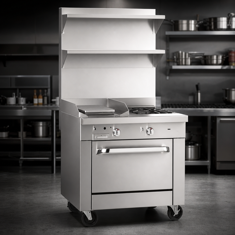 Product image #3 for Southbend Platinum Heavy Duty 32-Inch Gas Range with 2 Open Burners, 16-Inch Griddle and Standard Oven