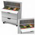 Thumbnail image #4 for Beverage-Air 36-Inch One-Section Mega Top Refrigerated Prep Table, 15-Pan Top, 2 Drawers