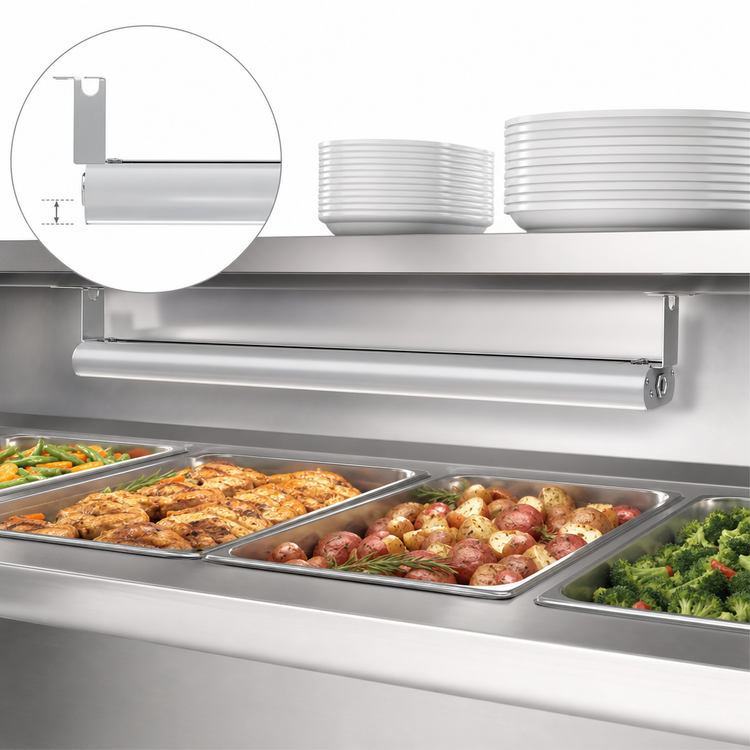 Product image #3 for Vollrath 24-Inch Low Profile Unlighted Strip Heat Lamp with Remote Toggle Switch, 208V