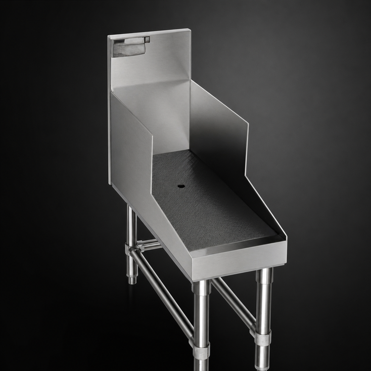 Product image #3 for Spec-Bar 24" x 24" Recessed Stainless Steel Workboard for 19" Equipment