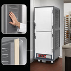 Thumbnail image #3 for Metro C5 Insulation Armour C539-CLDS-4-GY Full-Height Mobile Heated Holding & Proofing Cabinet, Dutch Aluminum Doors, 34 Hotel Pan Capacity