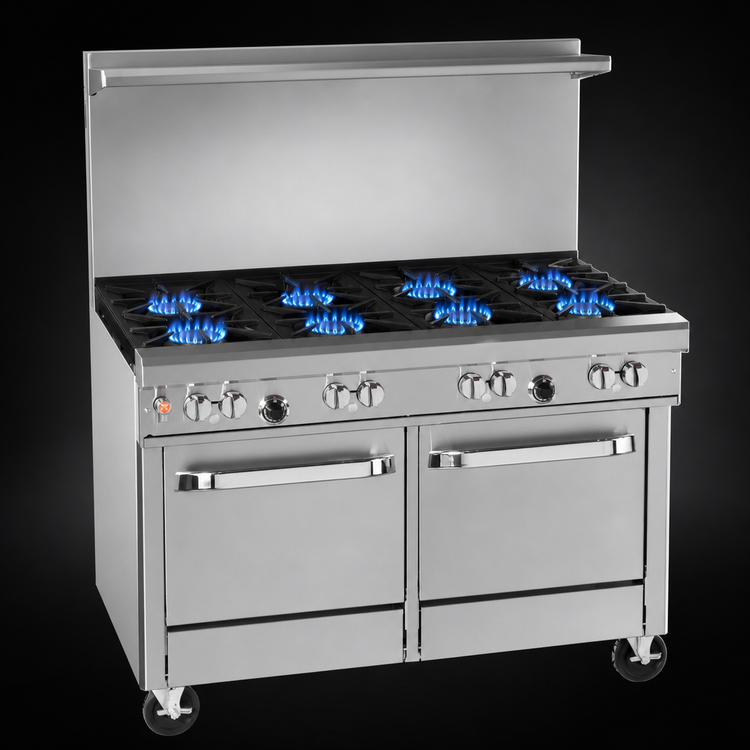 Product image #3 for Southbend Ultimate 48-Inch Gas Restaurant Range with 4 Pyromax Burners and 2 Space Saver Ovens