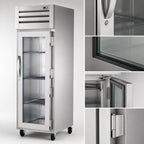Thumbnail image #3 for True Mfg. - General Foodservice SPEC SERIES STG1R-1G-HC One-Section Locking Glass-Door Reach-In Refrigerator, Top-Mounted, Self-Contained, 115V