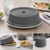Thumbnail image #4 for Cambro Versa Camcover Round Fiberglass Plate Cover, 9-9/16 Inch Inside Diameter, Granite Gray