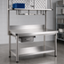 Thumbnail image #3 for New Age 96-Inch x 6-Inch Stainless Steel Backsplash for Sink Tables