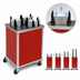 Thumbnail image #3 for Atlas Metal MEPD4H-9-1/8 Heated Mobile Four-Tube Plate Dispenser