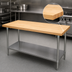 Thumbnail image #3 for Advance Tabco Hard Maple Top Work Table with Adjustable Undershelf, 96 x 24 Inches