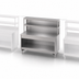 Thumbnail image #3 for Randell 86.5-Inch Modular Chef Service Counter Center Section with Plate Storage Cabinet and Double Overshelf