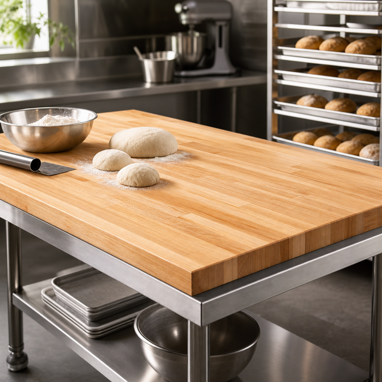 Product image #3 for John Boos 48" x 30" x 1-3/4" Hard Maple Bakers' Table Top with Penetrating Oil Finish