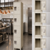 Thumbnail image #3 for Omcan 4-Tier Painted Steel Floor Locker with Recessed Handle, 12 x 18 x 78 Inches