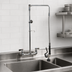 Thumbnail image #3 for BK Resources Optiflow Swing Arm Pre-Rinse Assembly with 10-Inch Add-On Faucet, 8-Inch Splash Mount