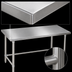 Thumbnail image #3 for John Boos Stallion 72-Inch x 24-Inch 14-Gauge Stainless Steel Work Table with Stallion Safety Edge