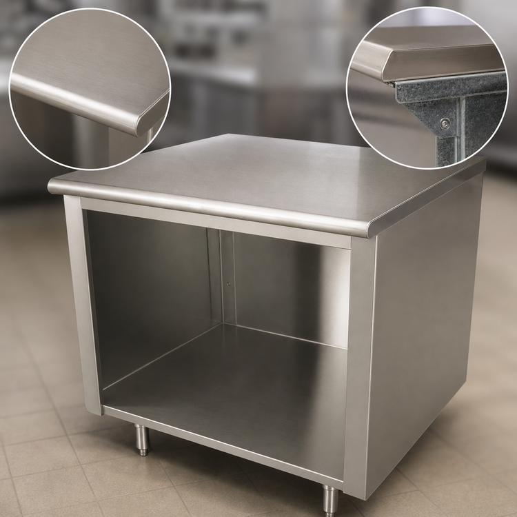 Product image #3 for Advance Tabco Special Value Series 36"W x 30"D Flat Top Open Base Stainless Steel Work Table