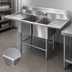 Thumbnail image #3 for Spec-Master Coved Corner Two-Compartment Stainless Steel Sink with 18-Inch Left Drainboard