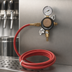 Thumbnail image #3 for Low Pressure Wall-Mount CO2 or Nitrogen Regulator Kit with Single Gauge and 6-Foot Red Gas Tubing