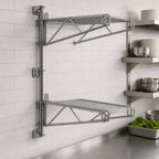 Thumbnail image #3 for Metro Super Erecta SW23C 14-Inch Post-Type Wall-Mount Shelving End Unit, 2-Tier, Chrome Plated