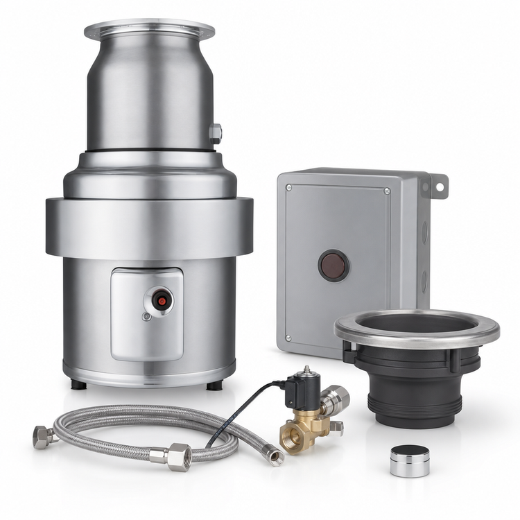 Product image #3 for InSinkErator SS-300 Commercial Food Waste Disposer Package with CC-202 Control Center, Trough Mount, 3 HP