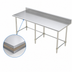 Thumbnail image #3 for Sapphire Manufacturing 120-Inch W x 30-Inch D Stainless Steel Work Table with 5-Inch Backsplash and 400-Series Reinforced Top