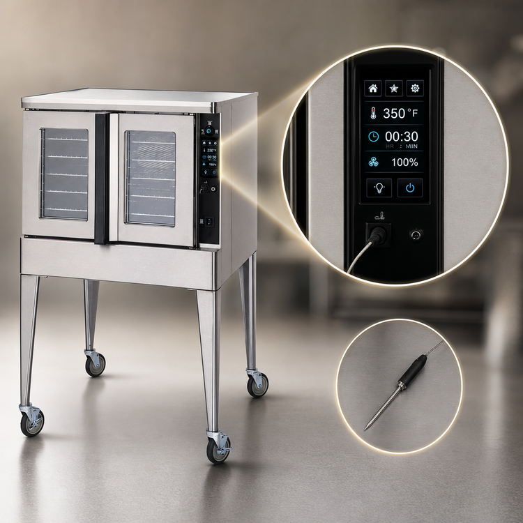 Product image #3 for Blodgett Premium Series MARK V-200 SGL Single-Deck Bakery Depth Electric Convection Oven, 5 Full-Size Pan Capacity