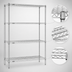Thumbnail image #3 for Eagle Redipak 4-Tier Stationary Wire Shelving Unit, 36 x 18 x 74 Inches, Zinc Finish